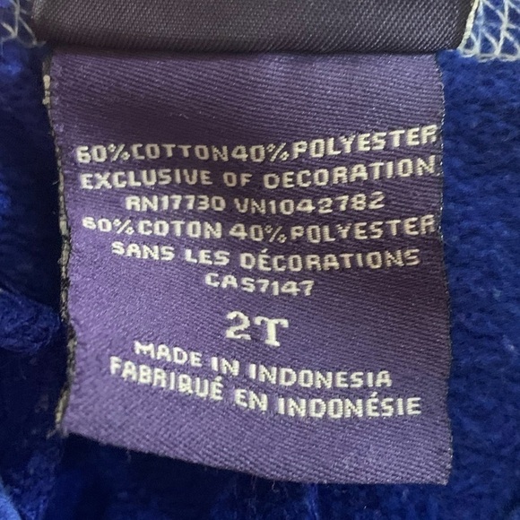 Cherokee Blue White Jogger Sweat Pants with Drawstring and Pockets Toddler Sz 2T - Picture 4 of 4